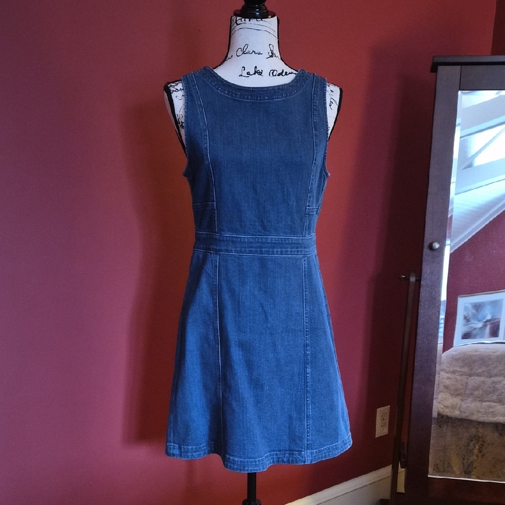 GAP Sleeveless Blue Denim Dress